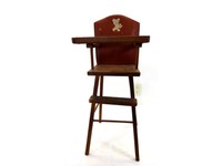 vintage wooden dolls high chair